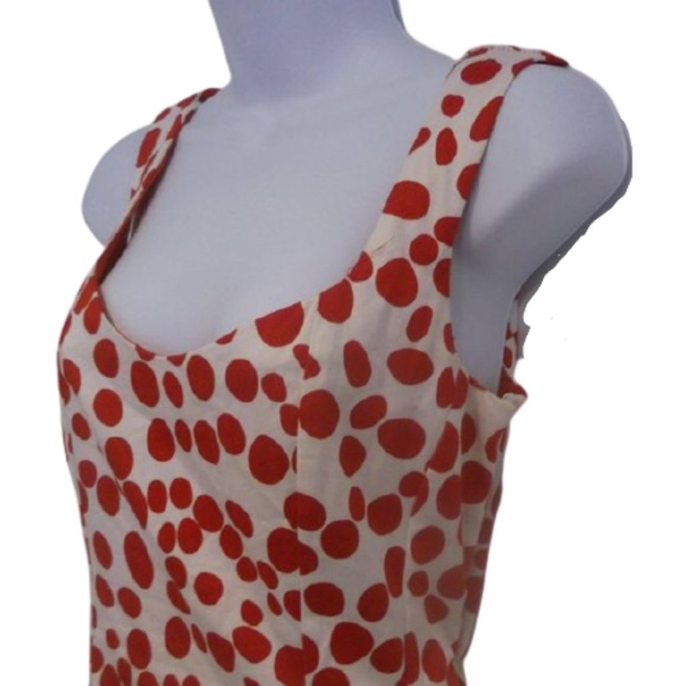VINTAGE MICHAEL TAYLER White Red Polka Dot Dress Medium --- - Picture 2 of 4